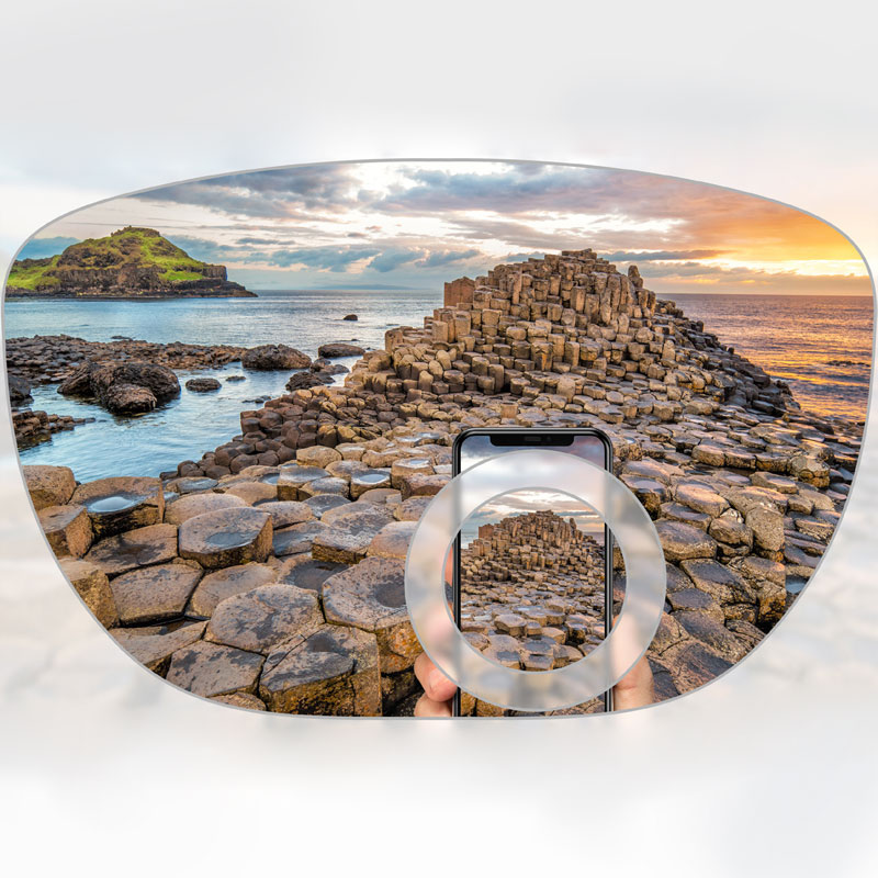 Sekoitettu bifocal linssi