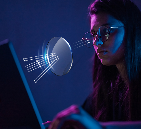 Siniset lohkolinssit